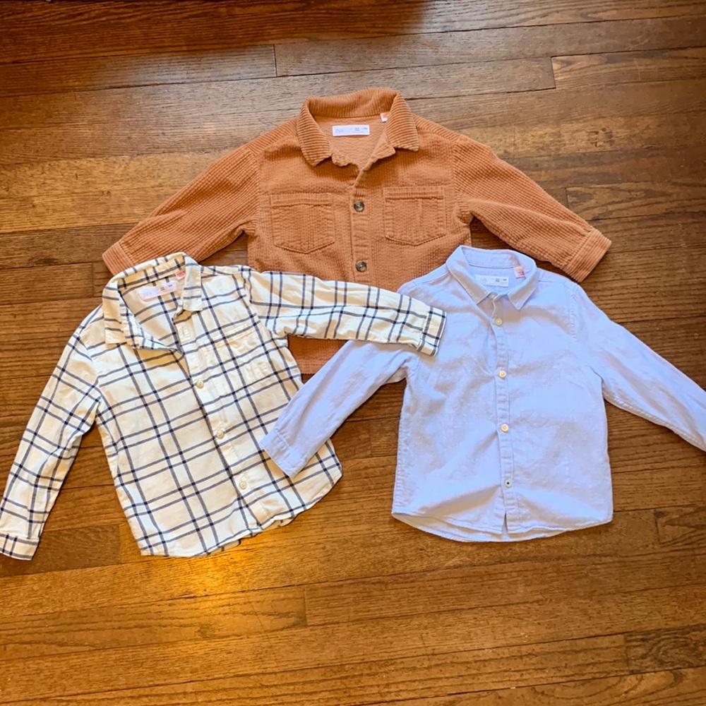 3 Zara button downs, size 3-4